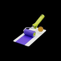 Rouleau de peinture personnalisant une formation