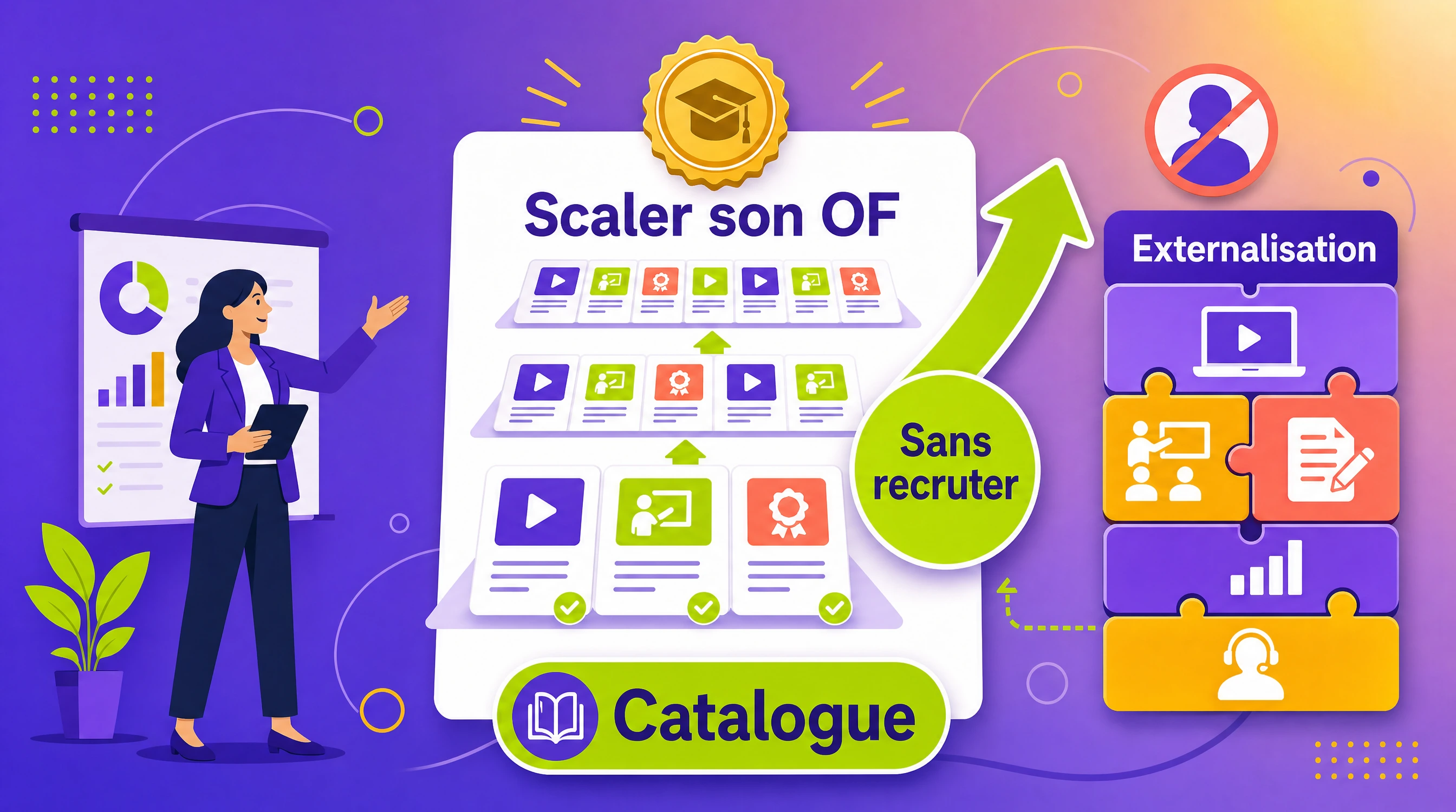 Scaler son OF sans recruter : le guide de l'externalisation pédagogique