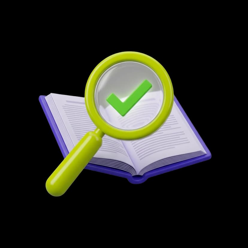 Loupe vérifiant un document officiel