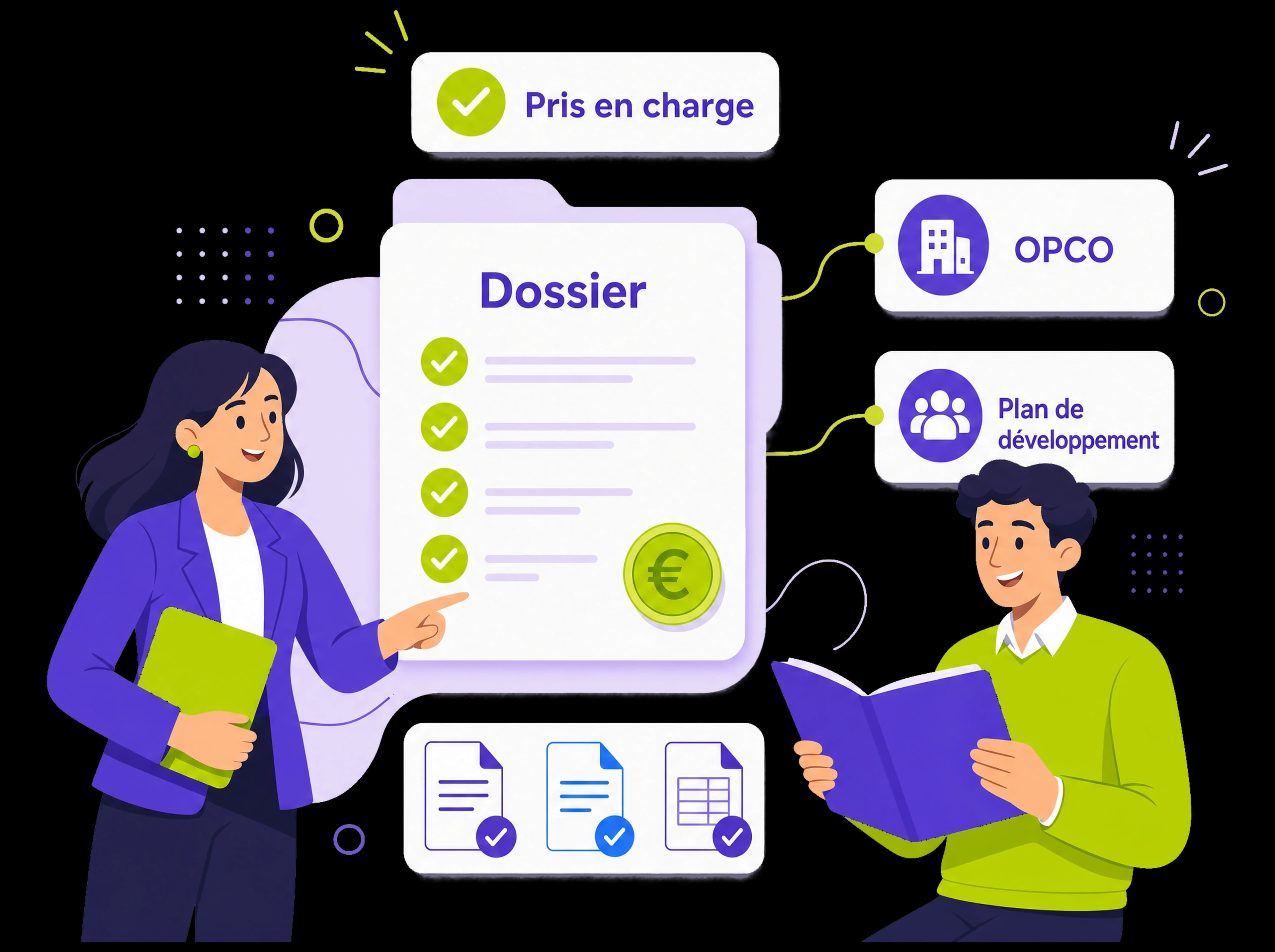 Dossier de financement de formation : OPCO et plan de développement des compétences montés avec l'entreprise