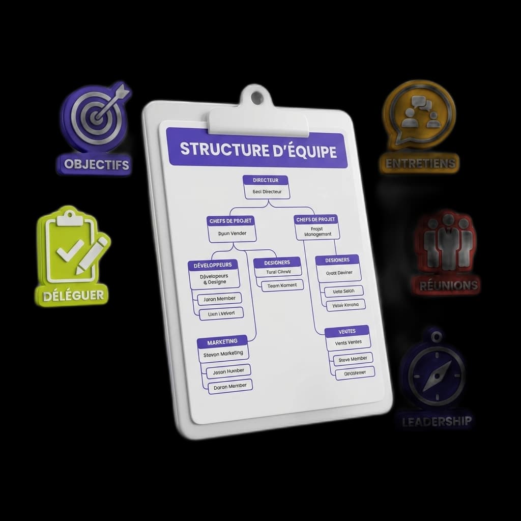 Competences management : objectifs, delegation, suivi, entretiens, reunions, leadership