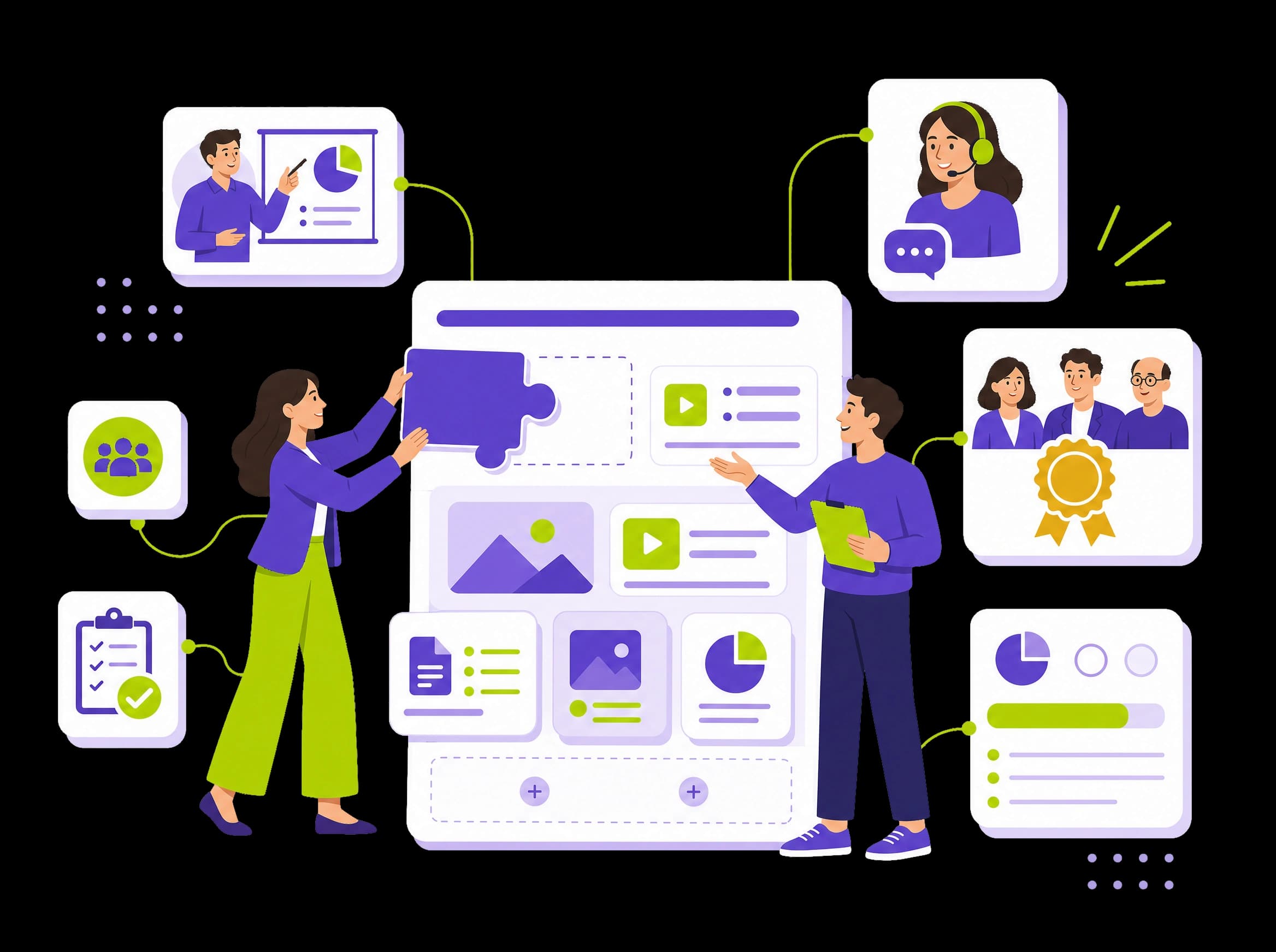Formation sur mesure co-construite par un vivier d'experts : modules assemblés, formateurs, coachs, jurys et plateforme mobilisés autour du parcours